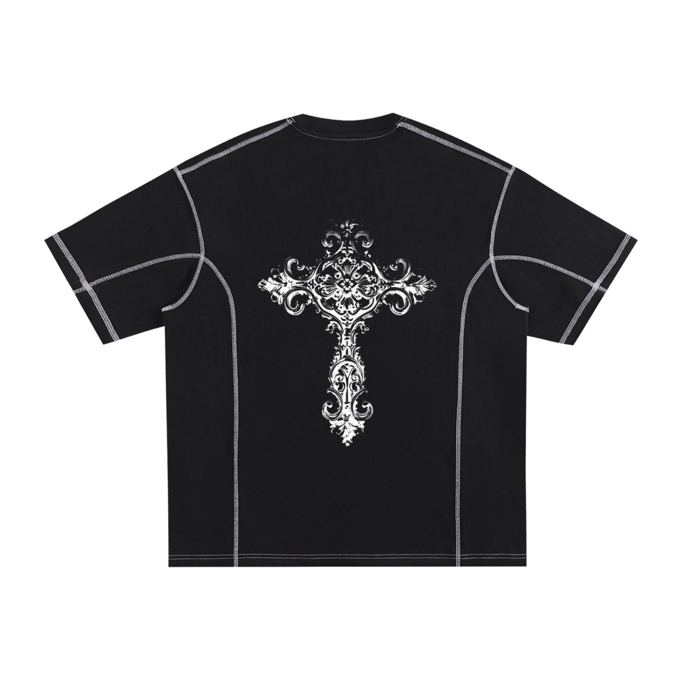 "Faithful" Contrast-Stitched Tee